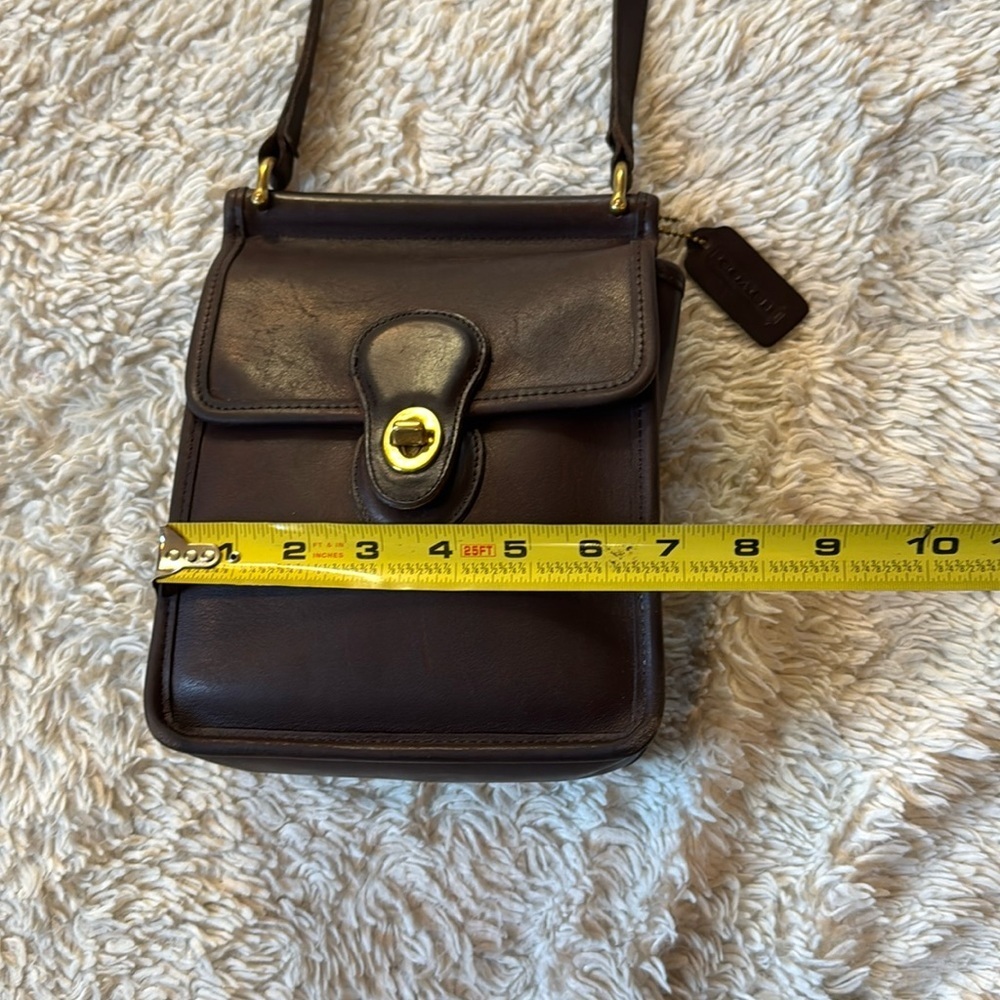 👜Vintage Coach 9930 Murphy Willis Crossbody Bag Leather Dark Brown - Picture 6 of 16